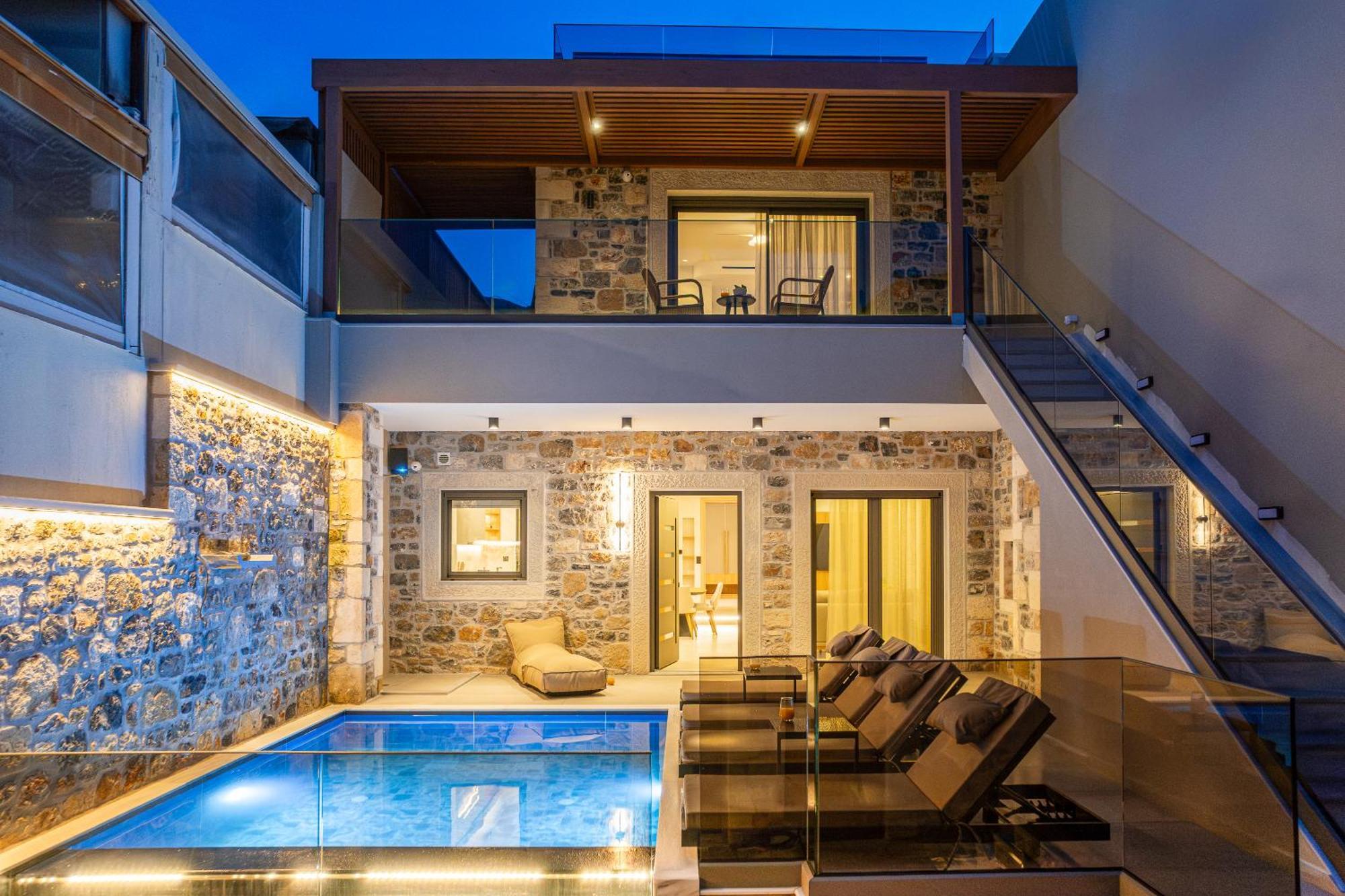 Villa Nicole - Private Pool & Rooftop Jacuzzi Hersónissos Extérieur photo