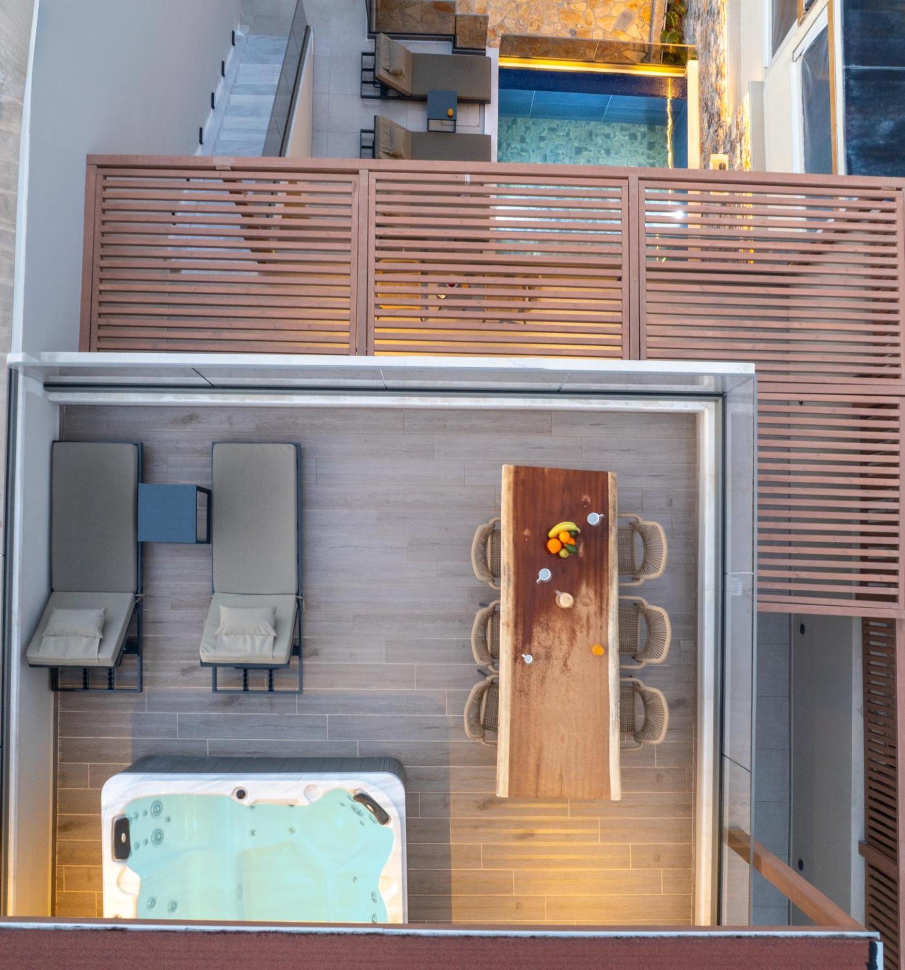Villa Nicole - Private Pool & Rooftop Jacuzzi Hersónissos Extérieur photo